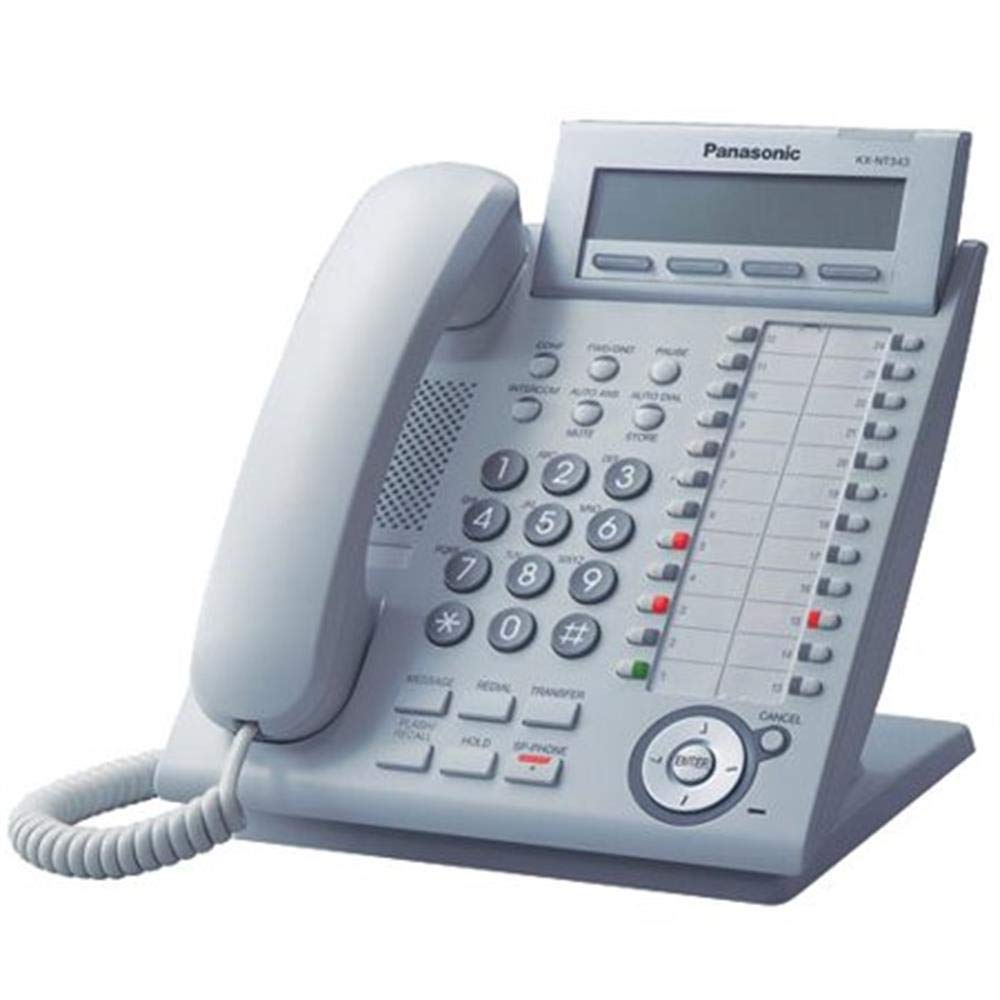 Panasonic KX-NT343 VoIP Business IP Phone with HD Voice, Caller ID, 3 Line LCD Display - White | Ideal for Office, Home Office & Remote Work Communication