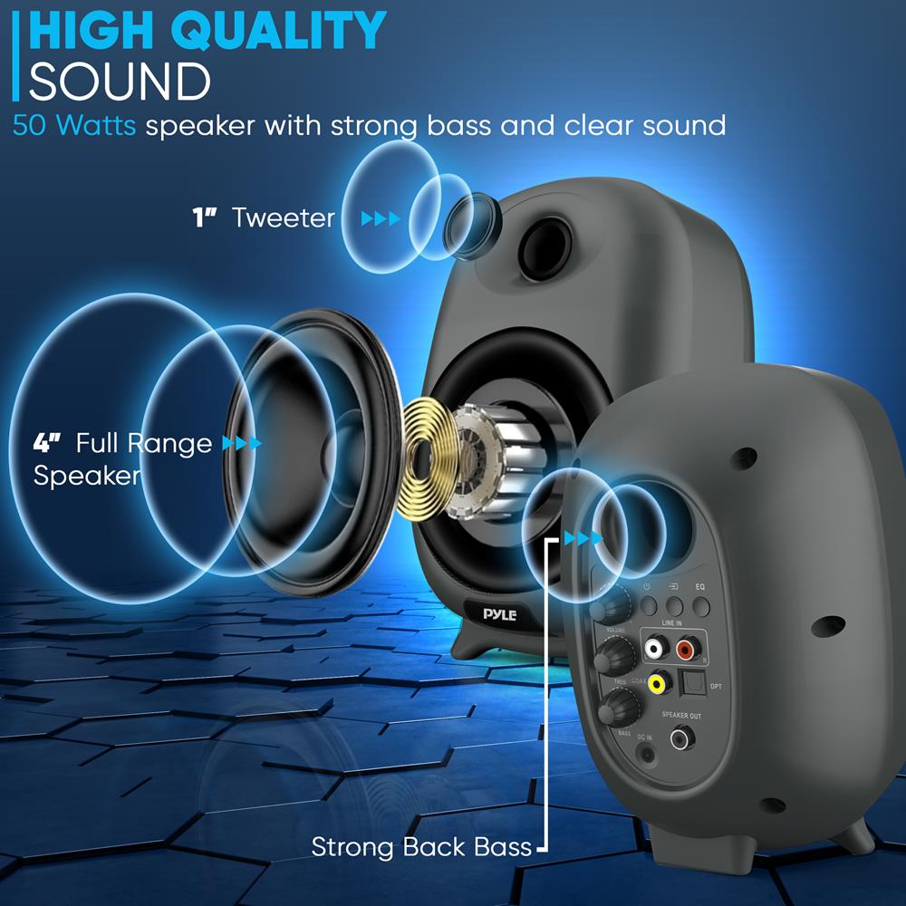 High Fidelity Bookshelf Speakers for Home Audio - Premium Sound Quality for Music, Movies & Gaming