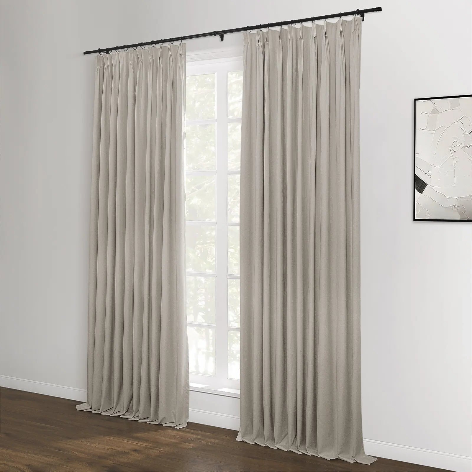 Lila 100% Blackout Pleated Curtains - Thermal Insulated Room Darkening Drapes for Bedroom, Living Room & Nursery - Noise Reducing & Energy Efficient Window Treatments
