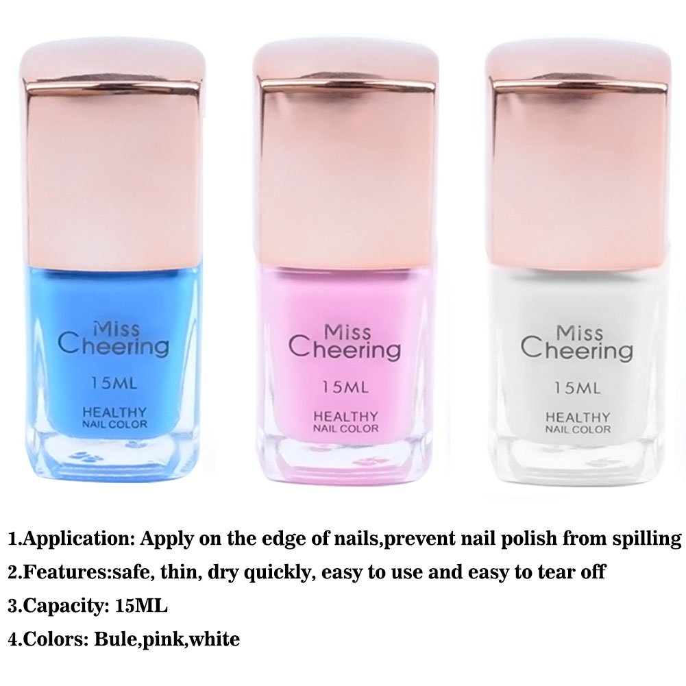 Blue Nail Peel Off Liquid Latex Tape - Anti Overflow Nail Polish Protector, Non Glue Based, Quick Dry 60s, 15ml/0.52 Fl Oz - Perfect for DIY Manicures, Nail Art & Salon Use