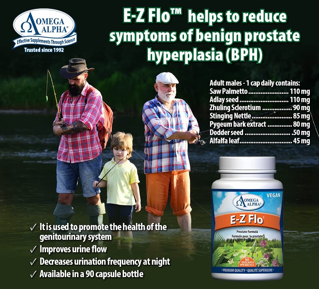 E-Z Flo™ Saw Palmetto Seed Extract - Natural Prostate Support Supplement - 90 Vegan Capsules for Men's Urinary & Bladder Health - Supports BPH Relief & Healthy Urinary Flow - Perfect for Daily Wellness Routine & Prostate Care