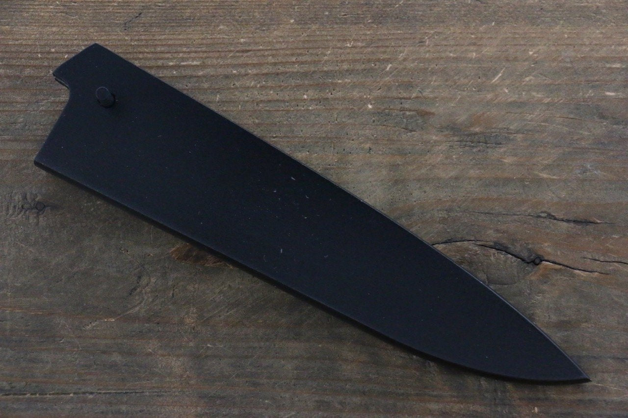Premium Black Saya Sheath for 150mm Petty Chef Knife - Handcrafted Plywood Pin - Perfect for Kitchen Storage, Travel & Outdoor Cooking