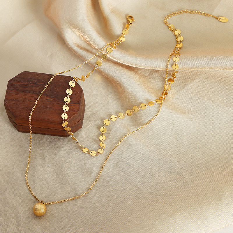Elegant Gold Disc Ball Pendant Necklace for Women - Minimalist Dainty Jewelry Gift for Her | Perfect for Everyday Wear, Date Nights & Special Occasions