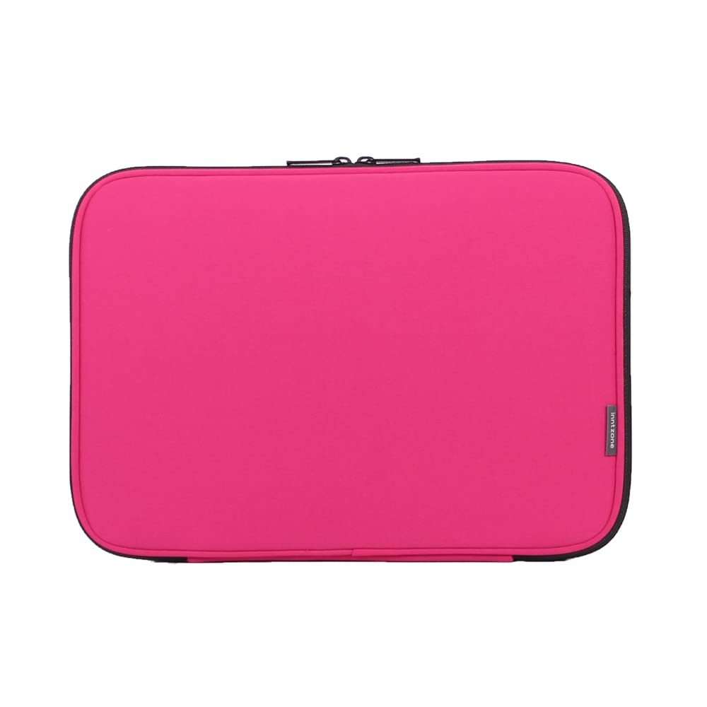 14 Inch Laptop Sleeve - Slim Foldable Lightweight Notebook Case with Flip Cover for MacBook Air/Pro (Pink) - Perfect for Work, School & Travel Protection