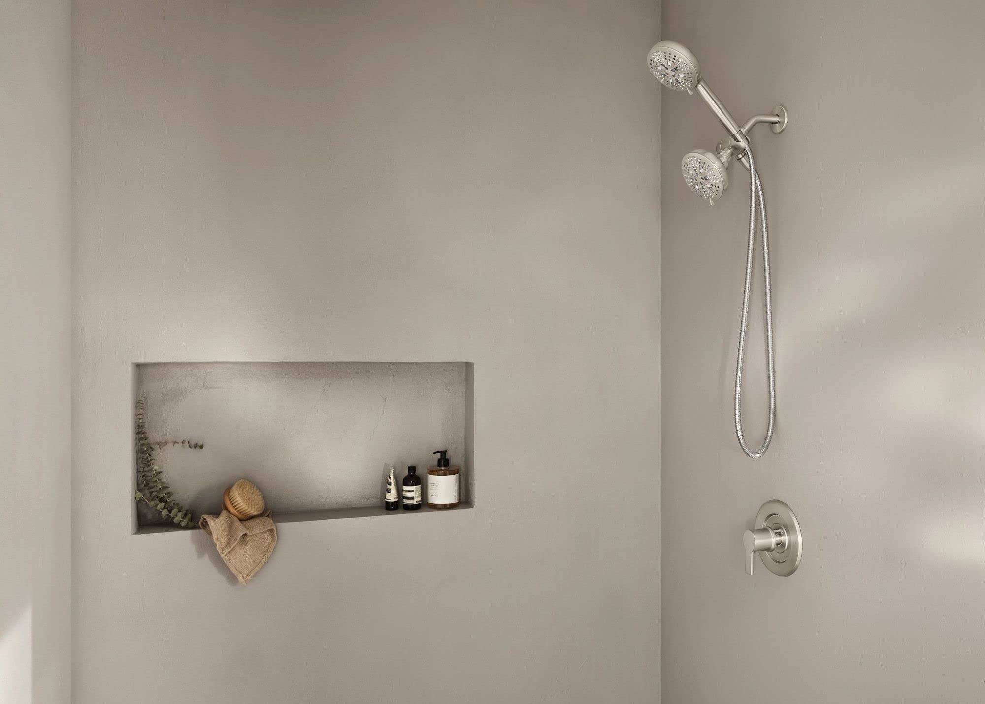 Moen 200C0SRN Hydro Energetix 2-in-1 Shower System with Handheld Spray - Spot Resist Brushed Nickel Finish - Perfect for Modern Bathrooms & Spa-Like Shower Experience