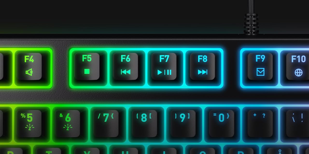 K4V2 TKL Mechanical Gaming Keyboard - RGB, MX2A Red Switches for Fast Typing & Gaming