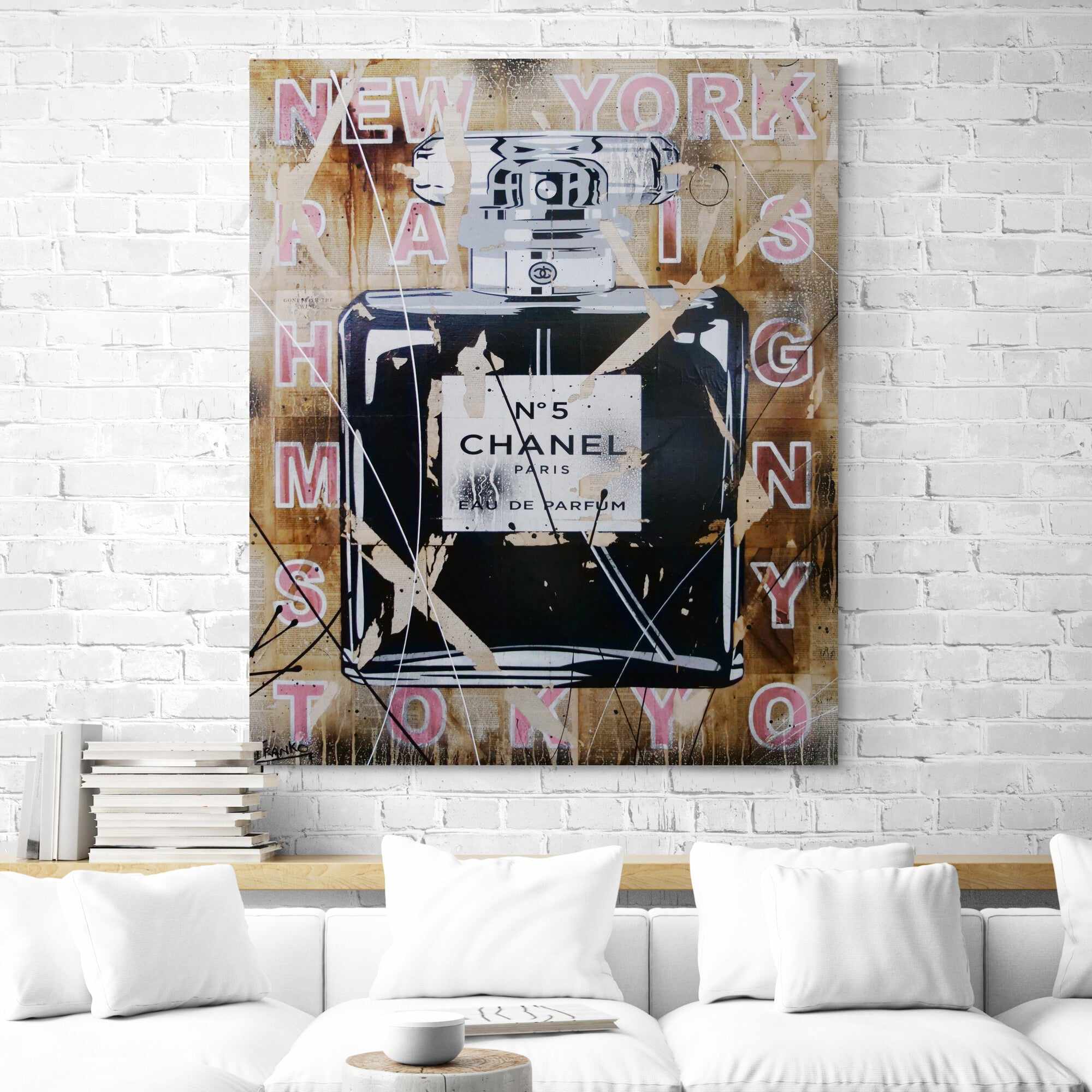 Urban Pop Book Club Painting - 120cm x 100cm Modern Abstract Wall Art for Living Room, Bedroom & Office Decor | Unique Ripped Canvas Artwork for Book Lovers & Literary Enthusiasts