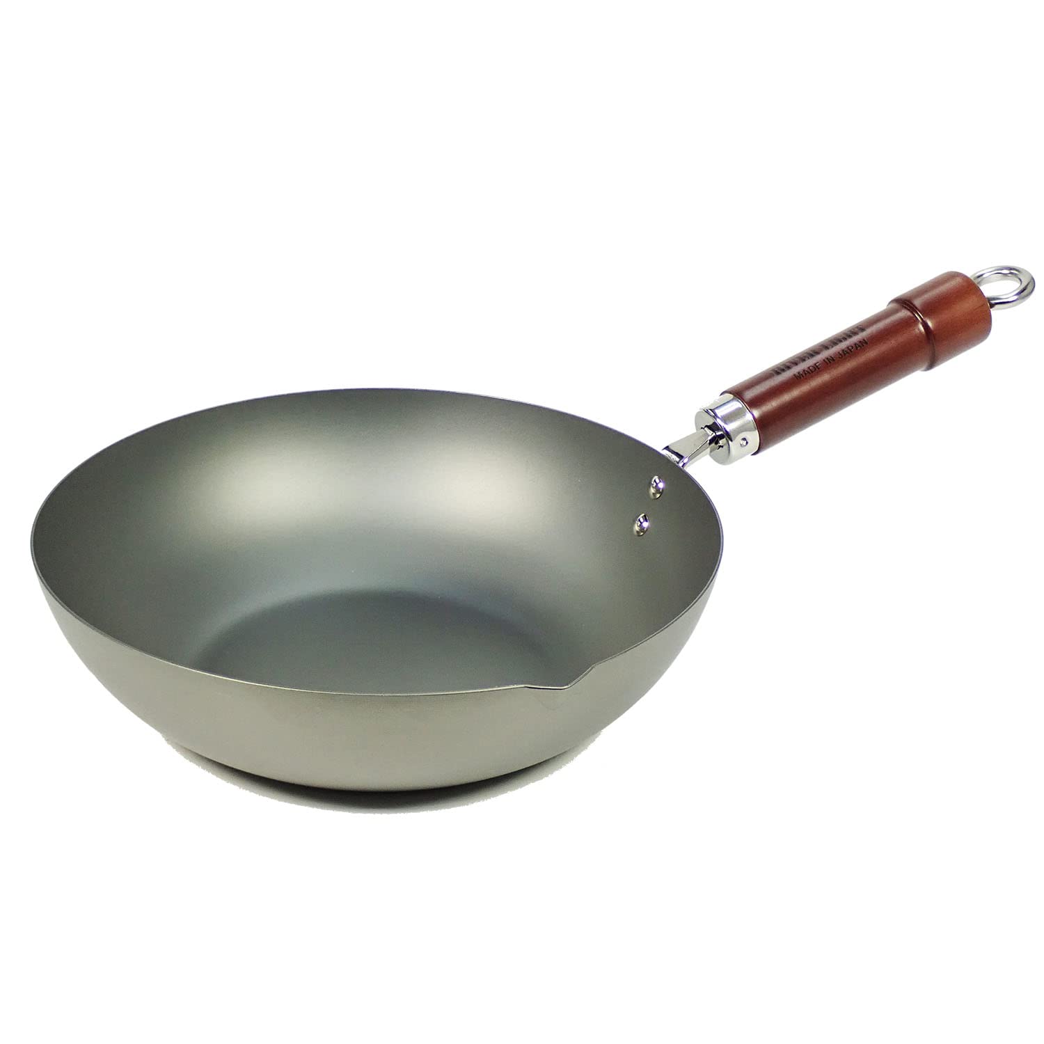 River Light Iron Stir Fry Pan - 11.8 Inch (30cm) Traditional Japanese Wok for High Heat Cooking - Perfect for Stir-Frying, Sautéing & Deep Frying Asian Dishes