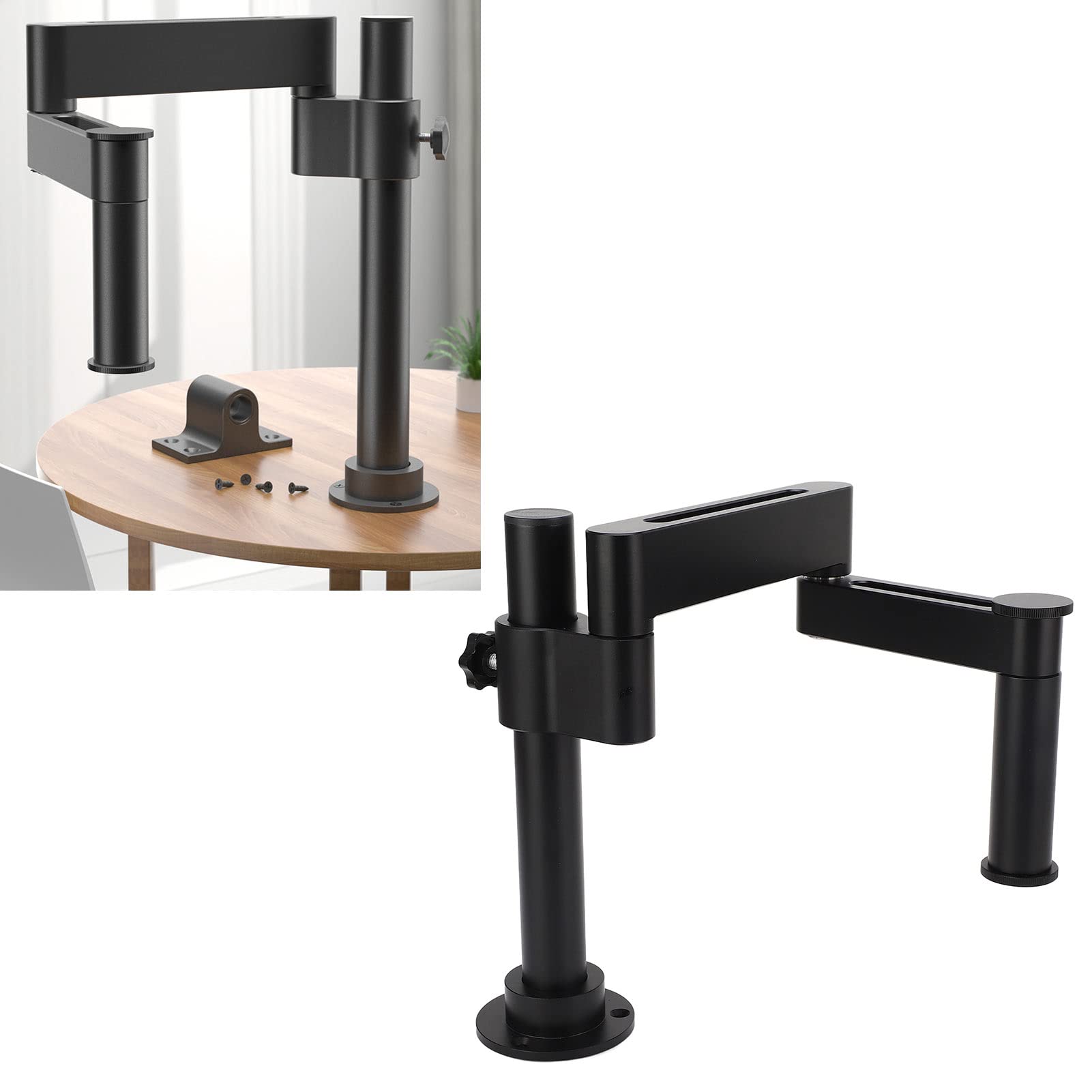 Universal Microscope Stand with 360° Rotation & Adjustable Arm - Heavy Duty Clamp Mount for Microscopes, Cameras, and Lab Equipment - Perfect for Science Labs, Photography Studios, and Home Workspaces