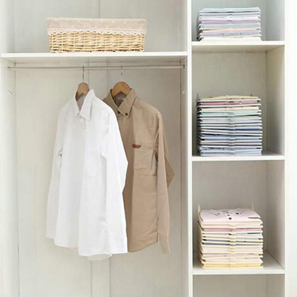 2PCS Collapsible Document & Sweater Organizer Tray - Stackable Closet Clothes Folder, White Clothing Divider & Folding Board for Pants, Shirts & More | Perfect for Home, Office & Closet Organization