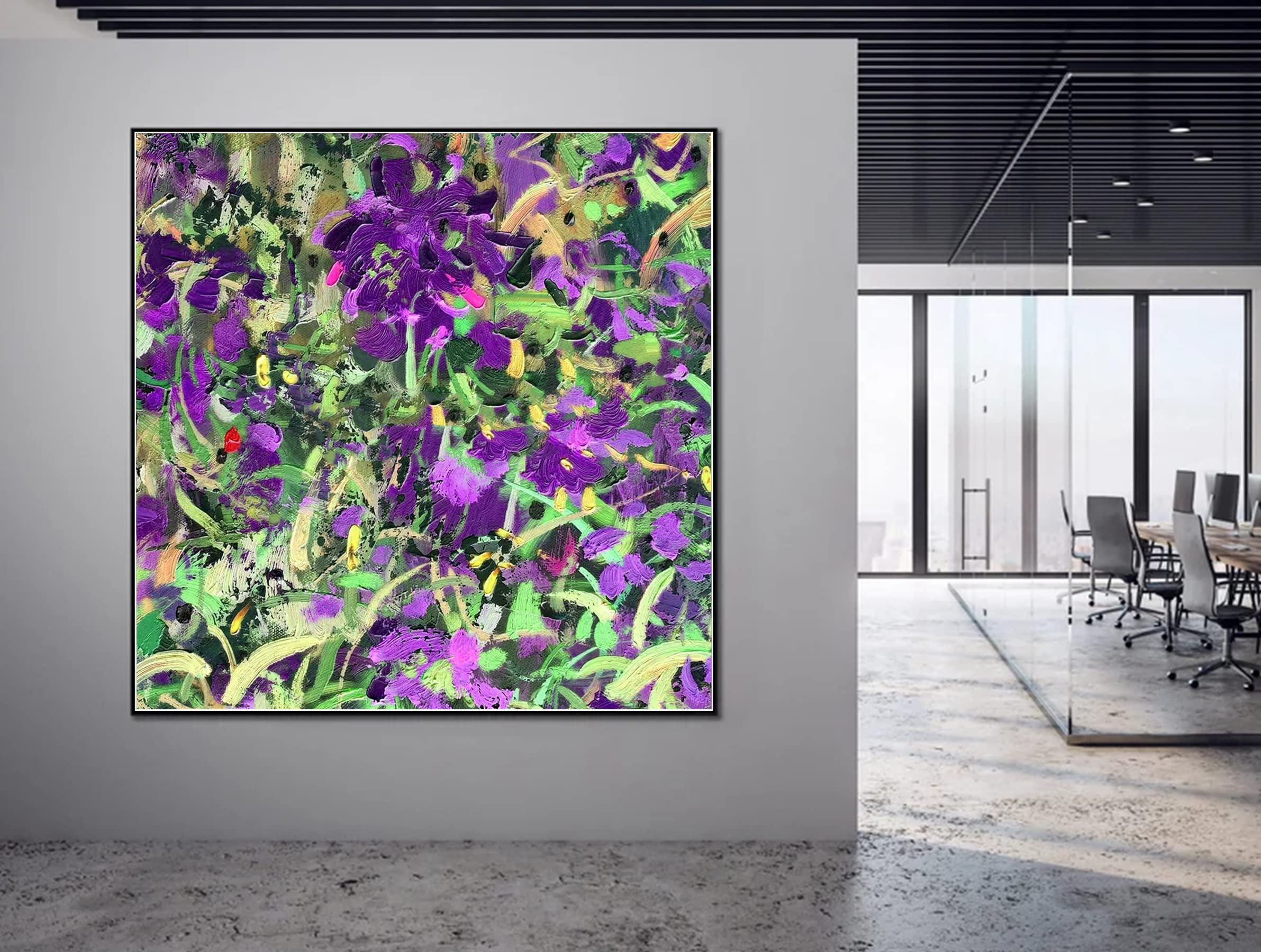 Desert Abstract Painting - Purple & Brown Large Canvas Wall Art for Living Room, Bedroom & Office Decor | Modern Home & Office Decor