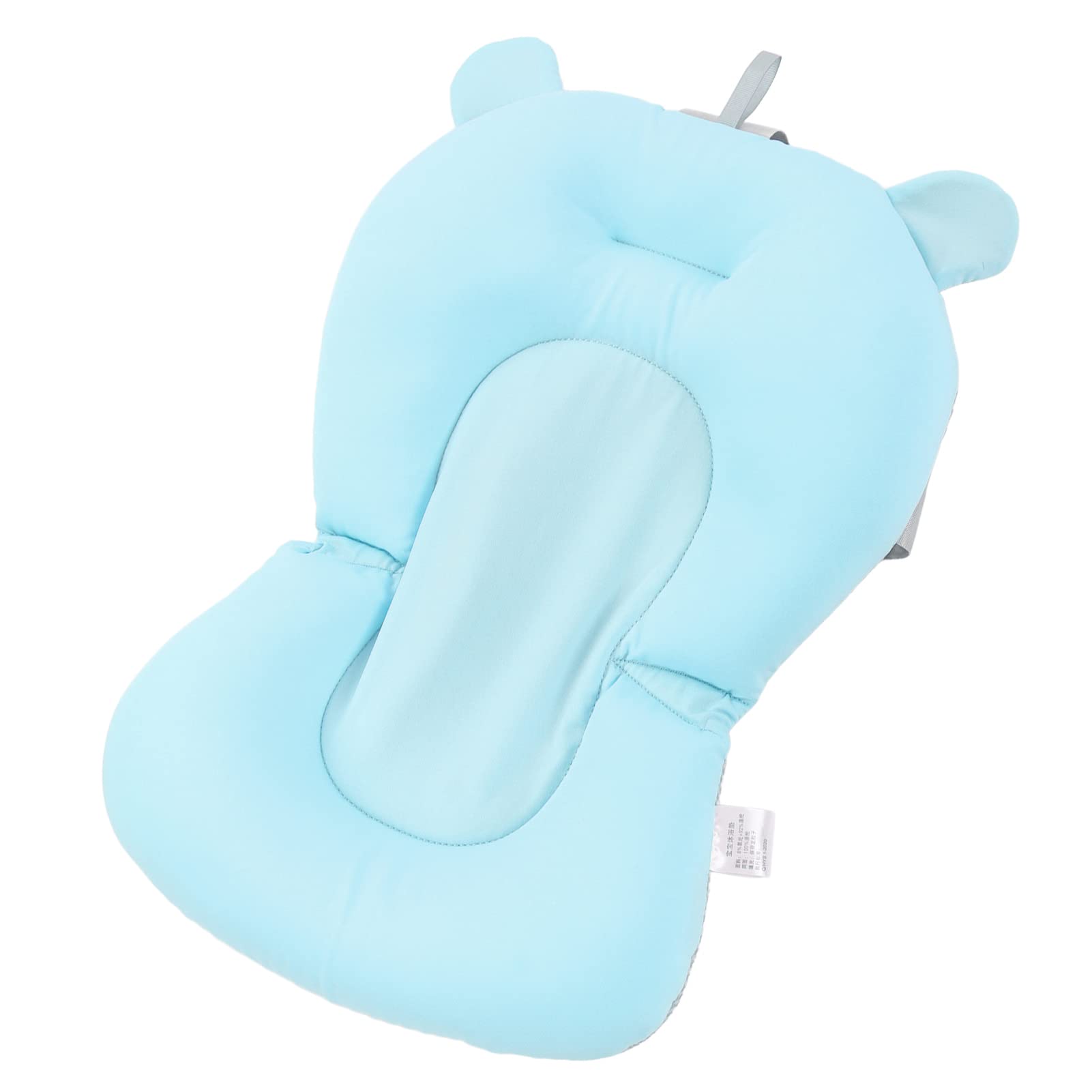 **Baby Bath Seat Cushion – Safe Floating Foldable Newborn Bathtub Mat & Pad for Infant Bath Time Support (Blue Bear) – Perfect for Newborns, Toddlers & Home Nursery Use**
