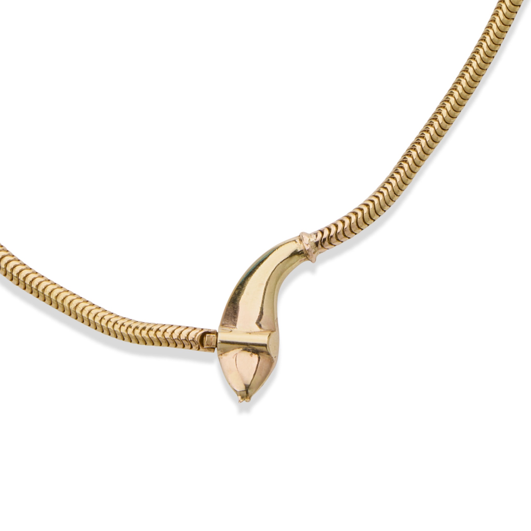 Vintage 18K Gold Snake Necklace for Women - Elegant Reptile Jewelry for Parties, Weddings & Special Occasions