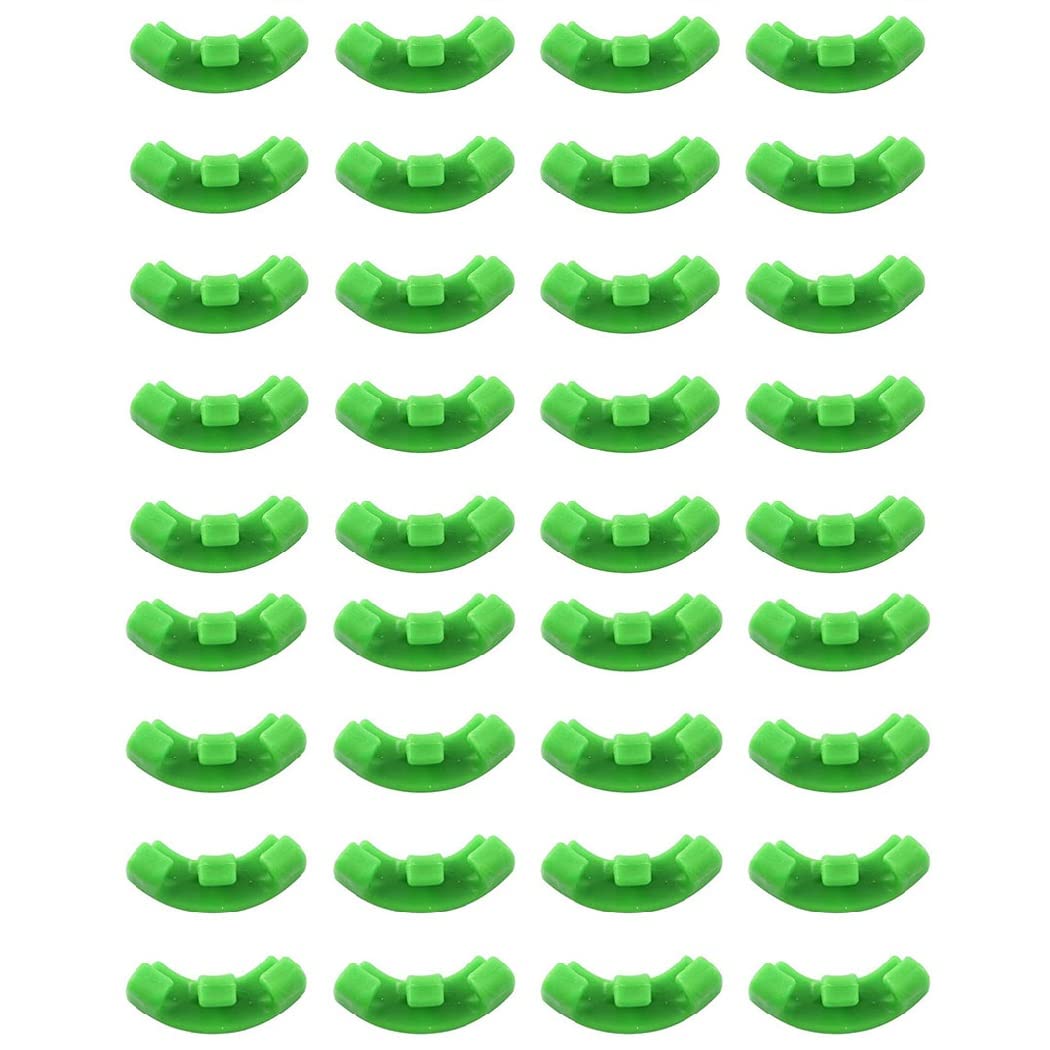 36 Pack 90 Degree Plant Training Clips - PVC Plastic Low Stress Benders for Branches & Twigs | Plant Growth Manipulation Kit (Green) | Perfect for Indoor Gardening, Hydroponics & Bonsai Training