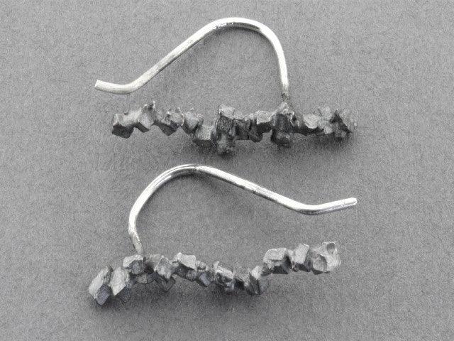 Druzy Post Earrings in Oxidized Silver - Elegant Boho Jewelry for Women, Perfect for Everyday Wear & Special Occasions
