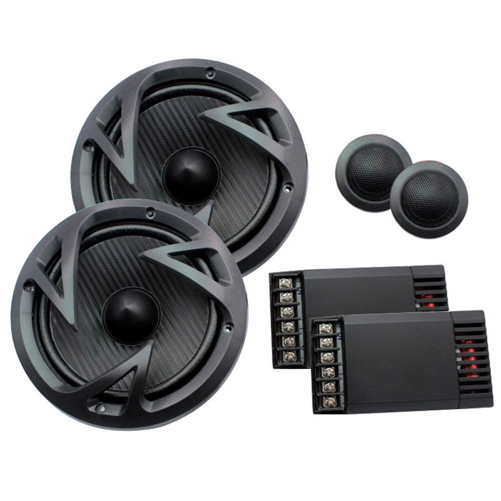 Power Acoustik EF-60C Edge Series 2-Way Component Car Speakers - Premium Sound Quality for Cars, Trucks & SUVs - Perfect for Music Lovers & Audio Upgrades