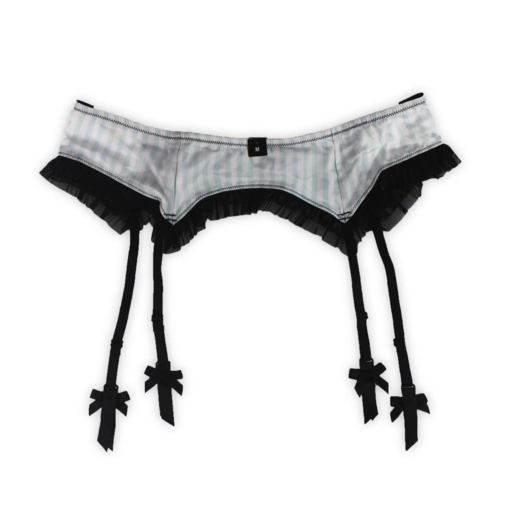 Plus Size Lace Garter Stockings for Women - Sexy Bar Bow Lingerie Accessories (Black, Large) | Perfect for Valentine's Day, Bridal Shower & Special Occasions