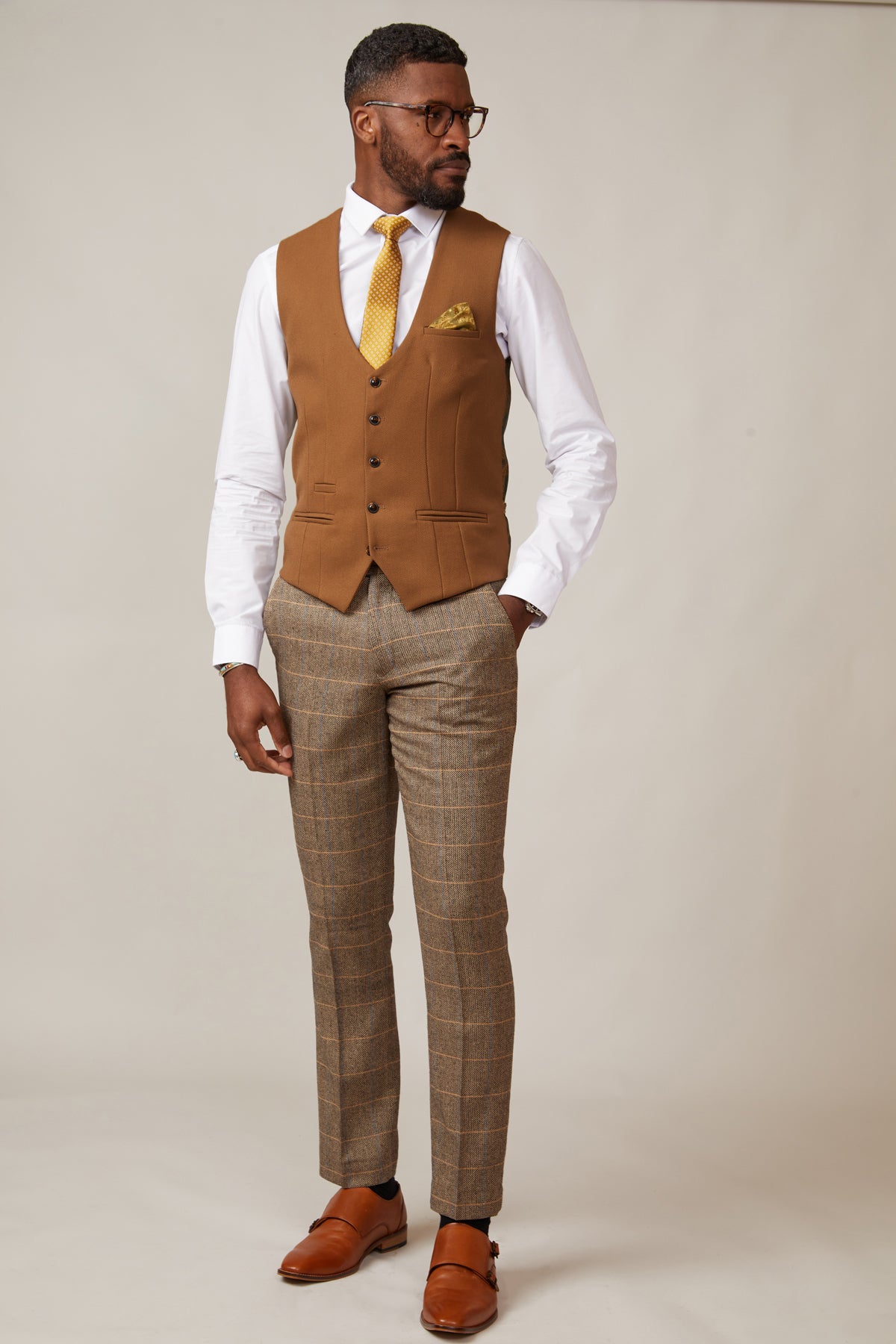 KELVIN Men's Slim Fit Single Breasted Waistcoat Vest - Perfect for Business Formal Wear, Office Suits & Wedding Attire