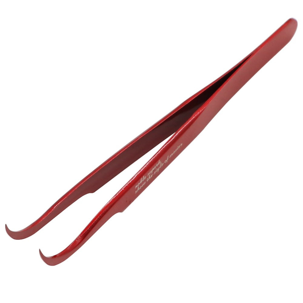 Mechanic AK 15 King ESD Anti-Static Stainless Steel Red Curved Tweezers - Precision Electronics Repair, Jewelry Making & Crafting Tool