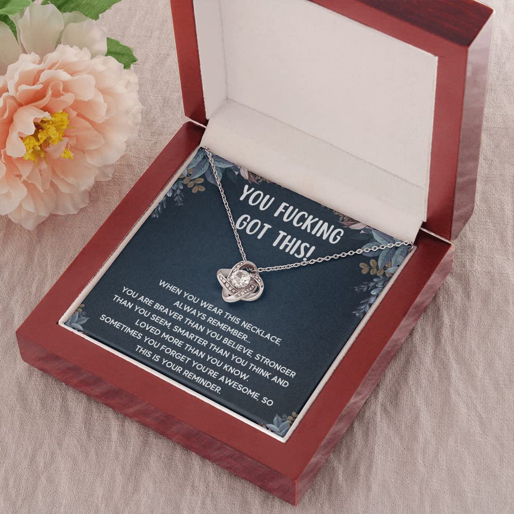 Get Well Soon Gifts for Women - Inspirational Stainless Steel Necklace with Message Card & Gift Box | Encouragement, Sympathy & Recovery Jewelry for New Beginnings | Perfect for Hospital Visits, Cheer Up Presents & Motivational Gifts