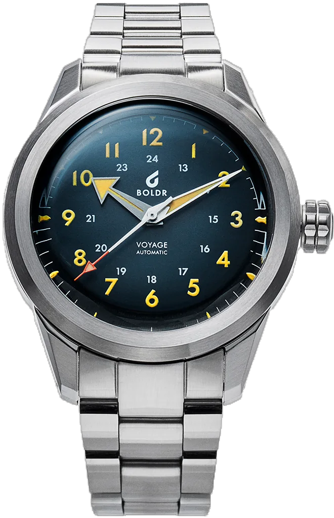 BOLDR Voyage Antarctic Automatic Watch - Stainless Steel Diver's Watch for Men - Waterproof 200M - Perfect for Diving, Swimming & Outdoor Adventures