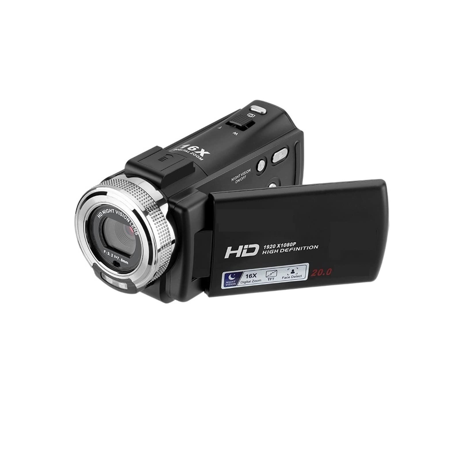 BODORME 1080P Full HD Video Camera with Infrared Night Vision - Digital Camcorder for Vlogging, Home Security, and YouTube Video Shooting - Perfect for Bloggers, Travel, and Indoor/Outdoor Recording
