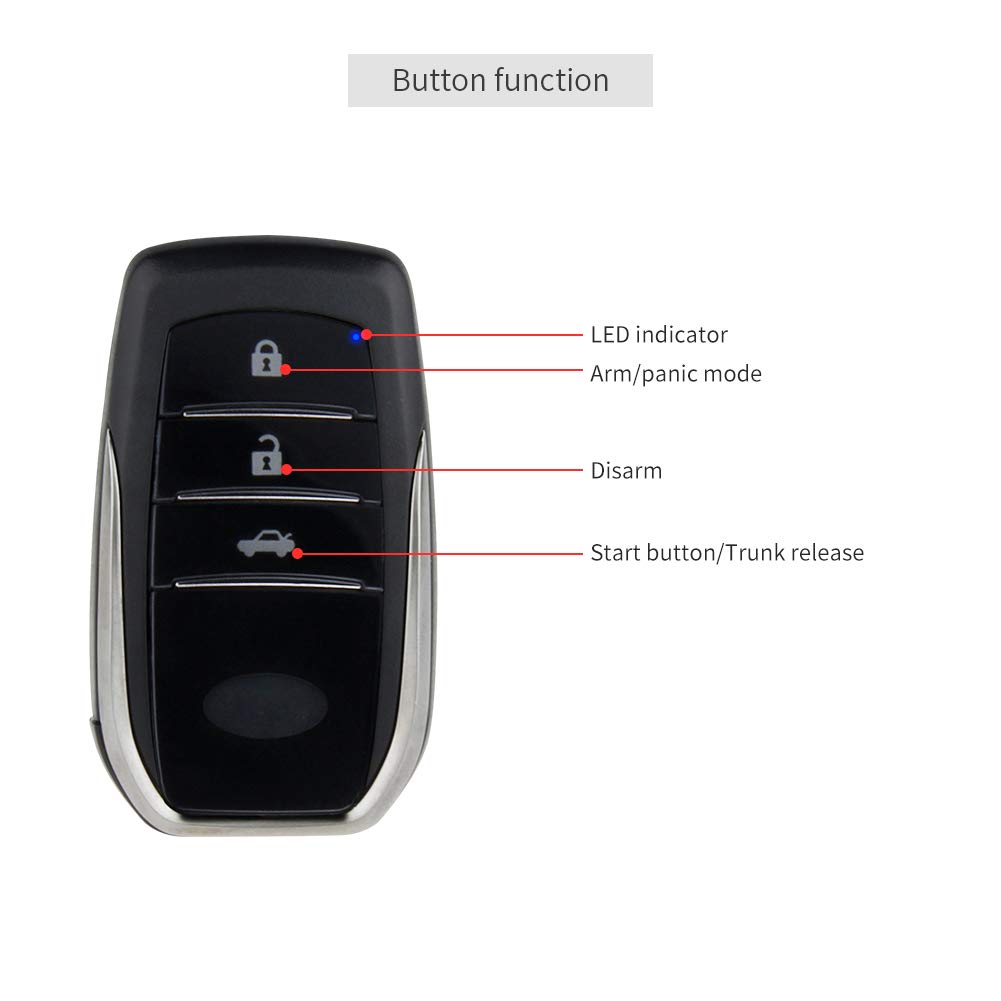 EasyGuard EC002PP-T2 Remote Starter PKE Kit with Push Start Button - Compatible with Key Start Toyota Camry 2018-2020 (CAN Bus System) | Perfect for Keyless Entry, Remote Engine Start & Convenient Parking