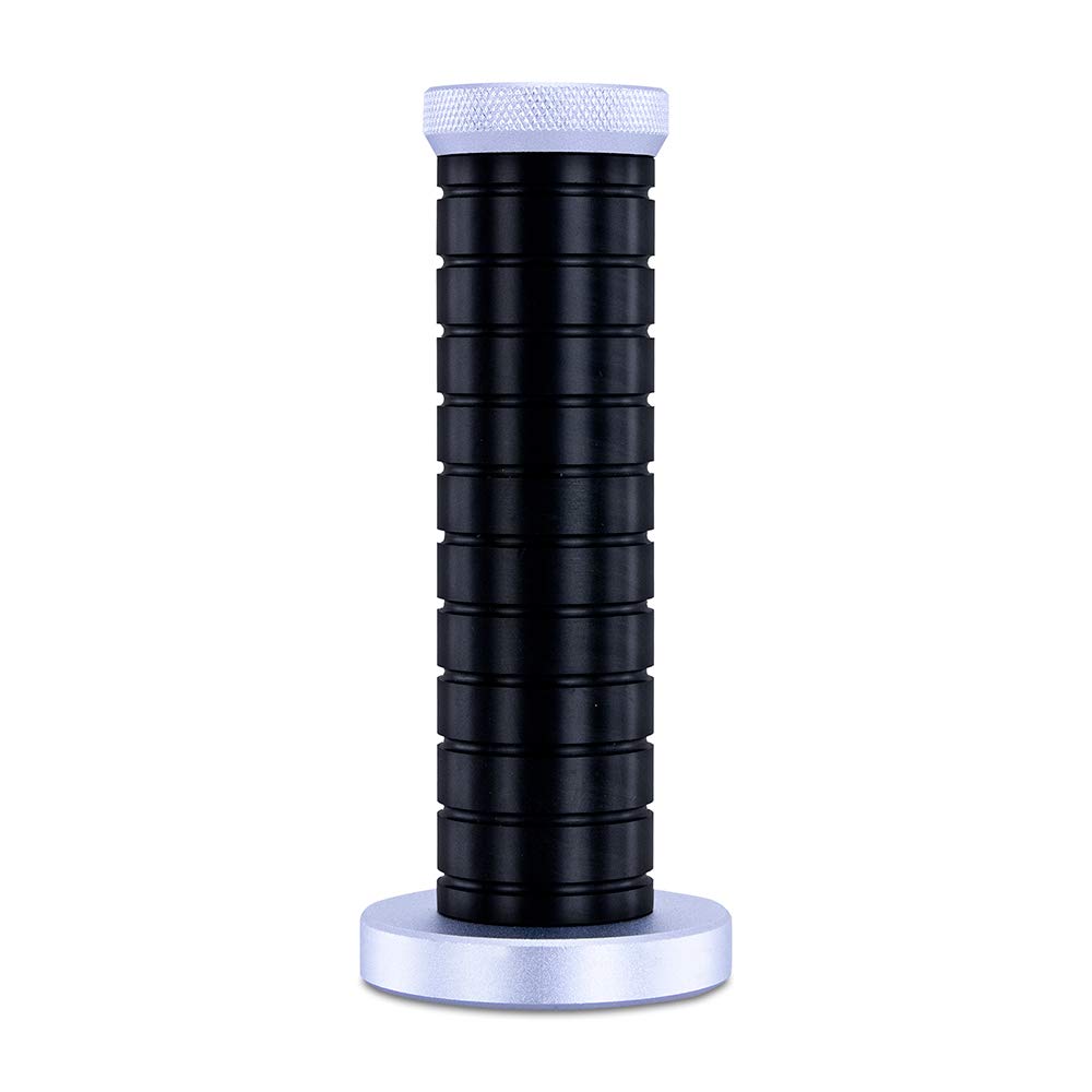 Mishimoto MMSK-BMXSLBK Black & Silver Grip Shift Knob - Universal Performance Shifter for Cars & Trucks - Perfect for Racing, Off-Roading & Daily Driving