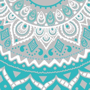 Teal Mandala Design