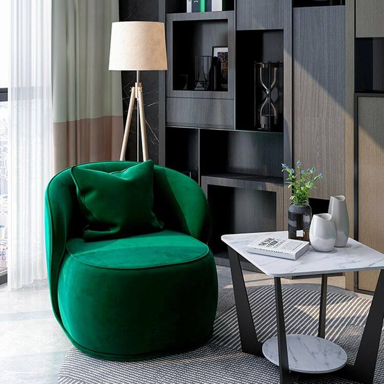 Luxury Velvet Upholstered Armless Chair 31.5