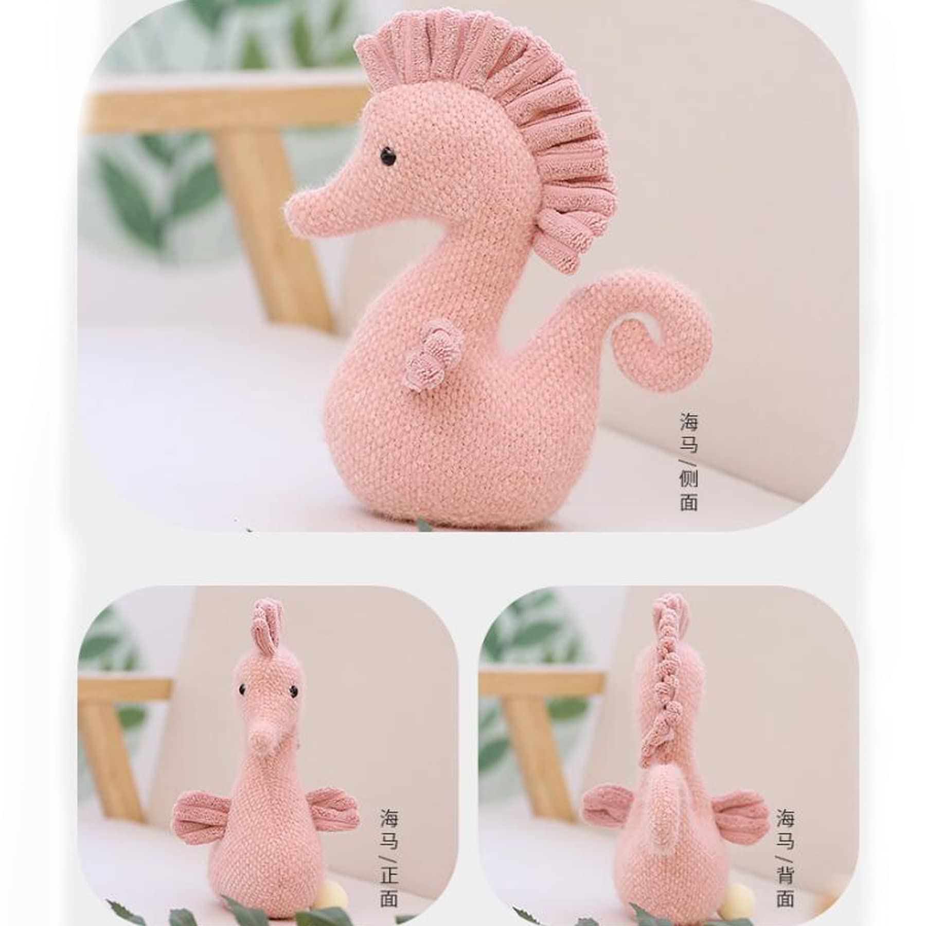 Soft Pink Stuffed Sea Horse Plush Toy - 8.6 Inch Cuddly Seahorse Doll for Kids, Boys & Girls | Perfect for Bedroom Decor, Birthday Gifts & Ocean-Themed Nursery (Pink)