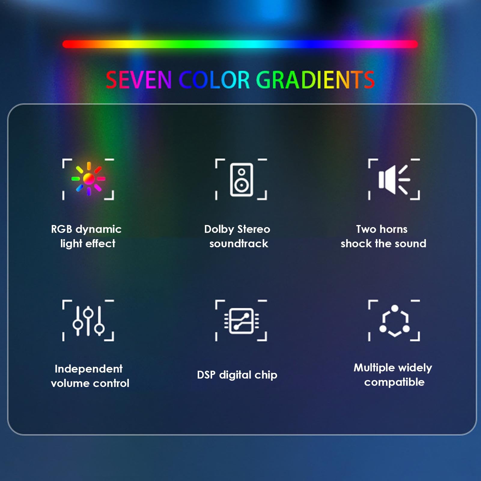 Streysisl RGB PC Speakers with Volume Control | Enhanced Sound for Gaming & Music, Adjustable Monitor Speakers for Desktop & Home Office Setup