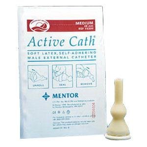 Premium Active Cath Latex Male External Catheter - 31mm Self-Adhesive Waterproof Design (100 Count/Box) - Ideal for Nighttime Use, Travel & Post-Surgery Care
