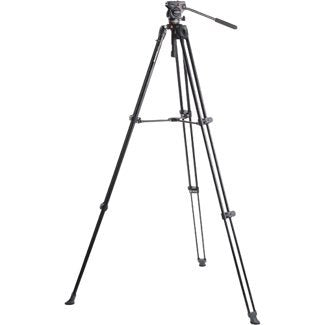 Manfrotto 701HDV/MVT502AM Professional Video Tripod System with Fluid Head & Carrying Bag - Perfect for DSLR Cameras, Video Shooting, Travel Vlogging & Outdoor Photography