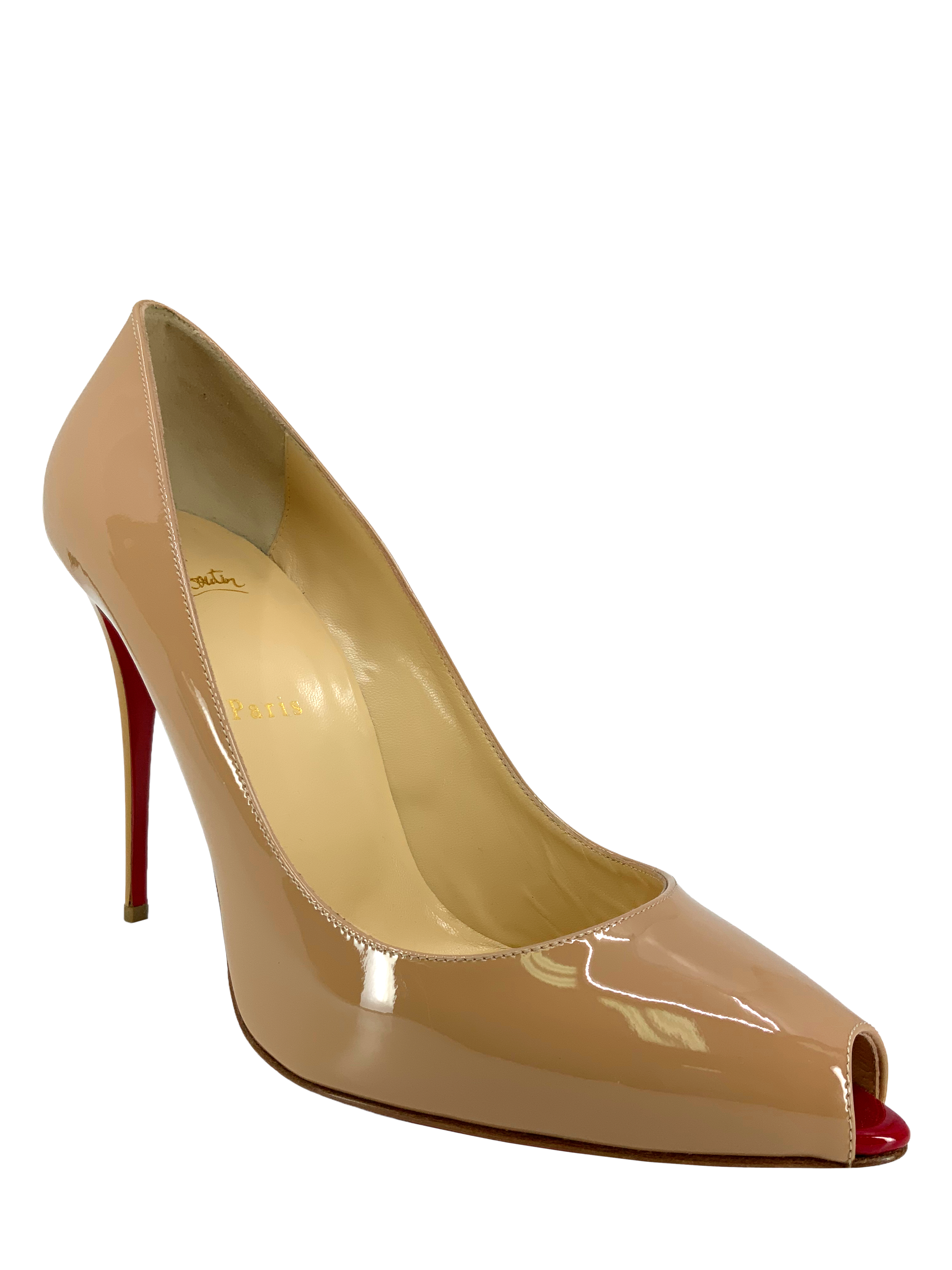 Christian Louboutin Tibur 100mm Patent Leather High Heel Pumps - Women's Size 11 (US) | Luxury Red Sole Shoes for Weddings, Parties & Evening Events