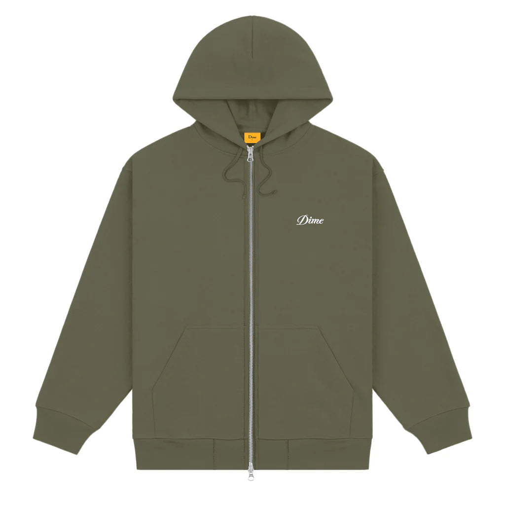 Dime Cursive Zip Hoodie - Stylish & Comfortable Pullover for Men & Women - Perfect for Casual Wear, Gym, and Outdoor Activities