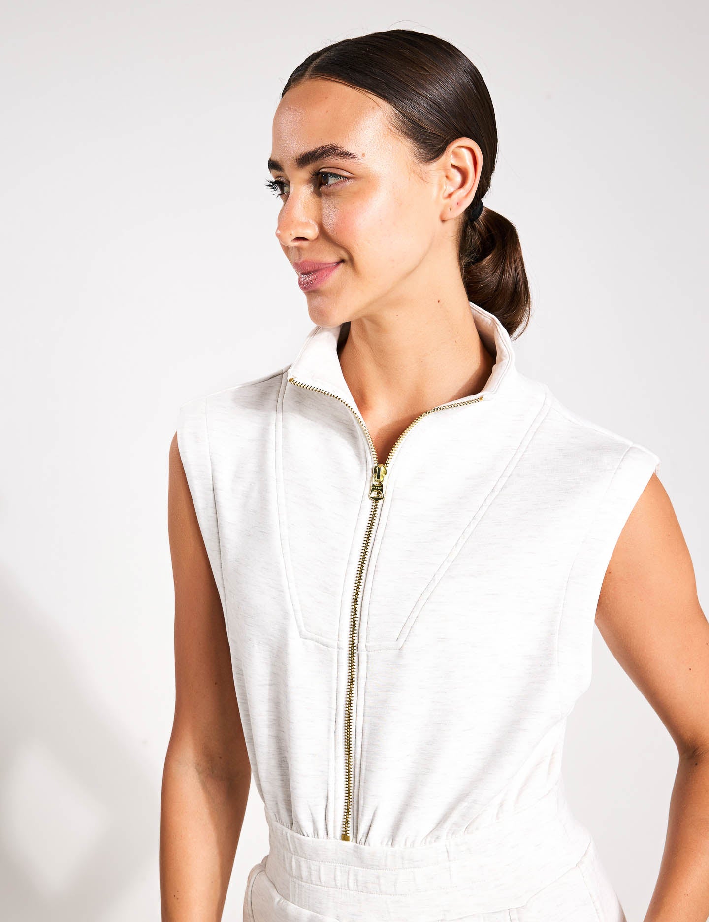Linvale Playsuit Ivory Marl - Stylish Women's Jumpsuit for Casual Wear, Summer Outfits & Beach Vacations