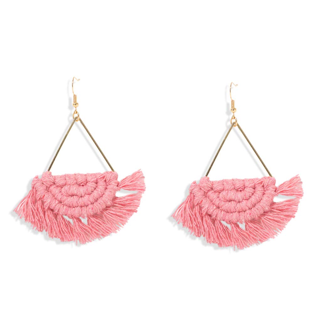 Bohemian Statement Tassel Earrings - Colorful Fringe Dangle Drop Earrings for Women | Handmade Fashion Jewelry for Parties, Festivals & Everyday Wear