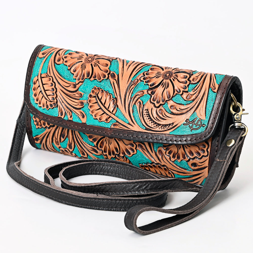 American Darling Hand Tooled Genuine Leather Women's Western Handbag Purse - ADBGA361 - Perfect for Cowgirl Fashion, Rodeo Events & Western Style Outfits