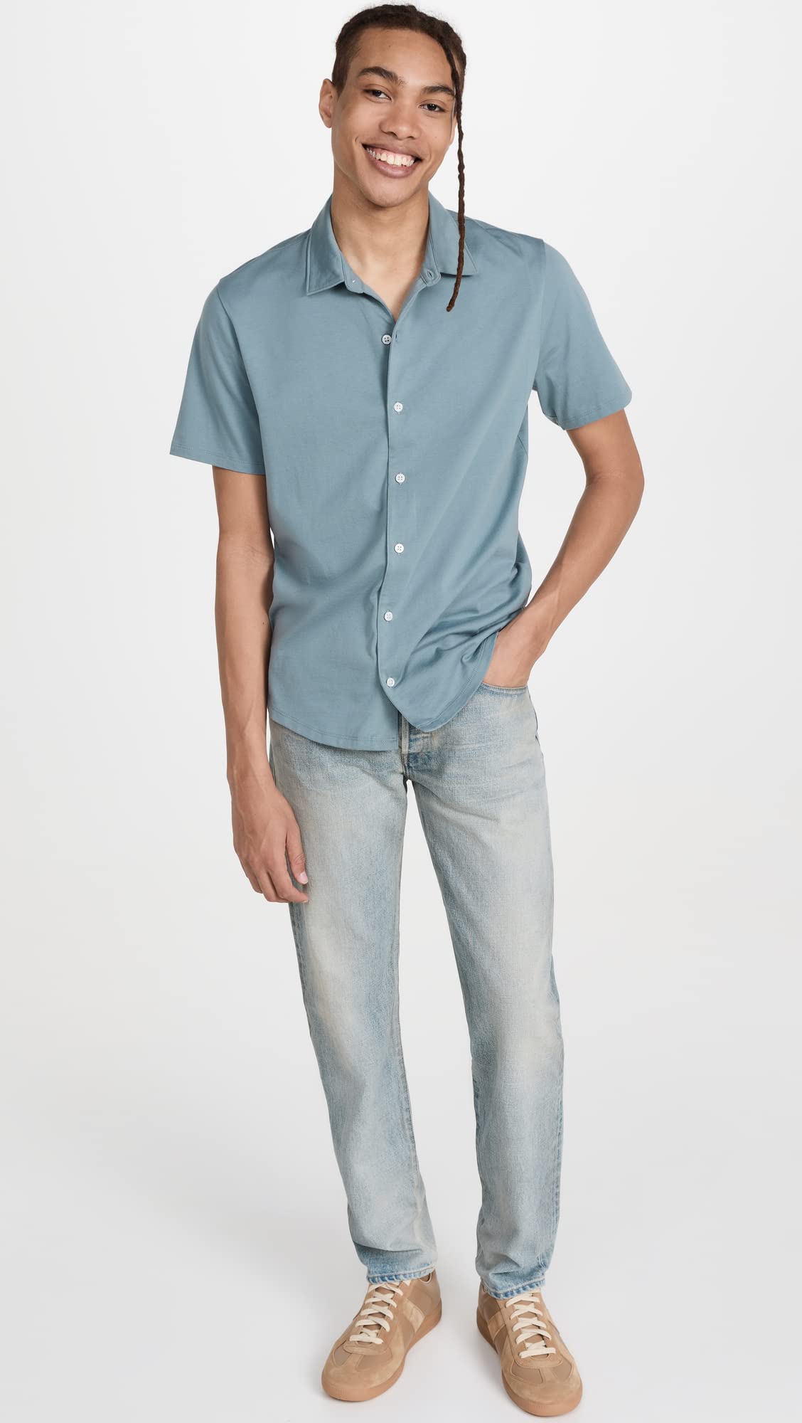 Vince Men's Classic Button Down Shirt - Slim Fit Casual Dress Shirt for Business & Office | Perfect for Work, Date Night & Formal Events