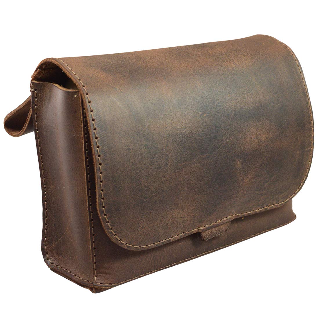 Genuine Leather Fanny Pack for Women & Men - Crossbody Waist Bag & Belt Bag - Stylish Brown Leather Pouch for Travel, Outdoor Adventures & Daily Use - Perfect as Bum Bag or Field Notes Cover