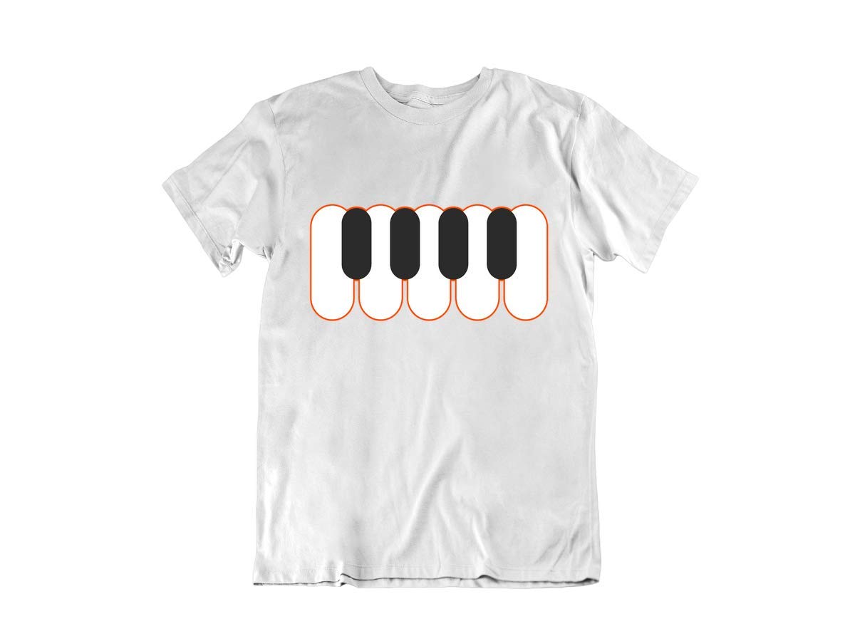Stylish Piano Keyboard Musician Cotton T-Shirt - Funny Music Lover Gift for Pianists & Keyboard Players - Perfect for Concerts, Music Classes & Casual Wear