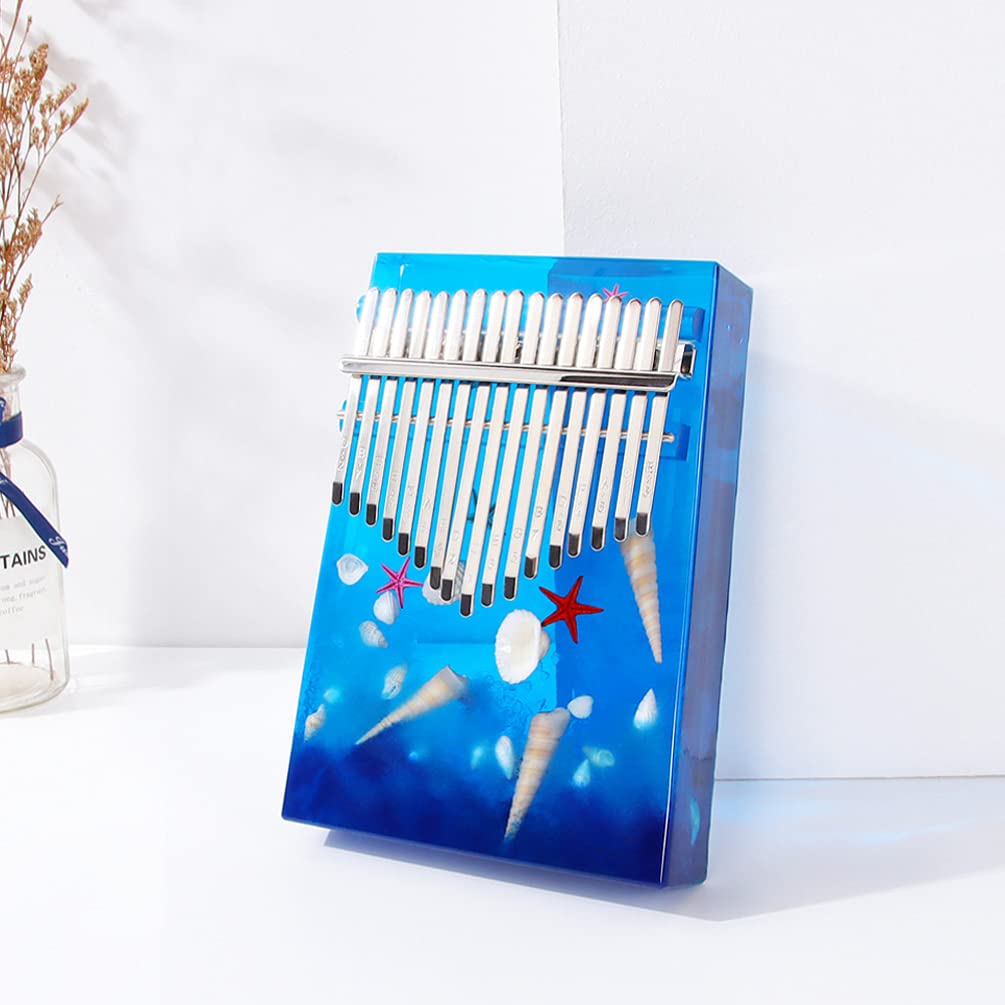 EXCEART 17 Keys Kalimba Resin Molds Set - Crystal Epoxy Silicone DIY Thumb Piano Mold for Resin Casting & Handmade Crafts | Perfect for DIY Jewelry Making, Home Decor & Musical Instrument Projects