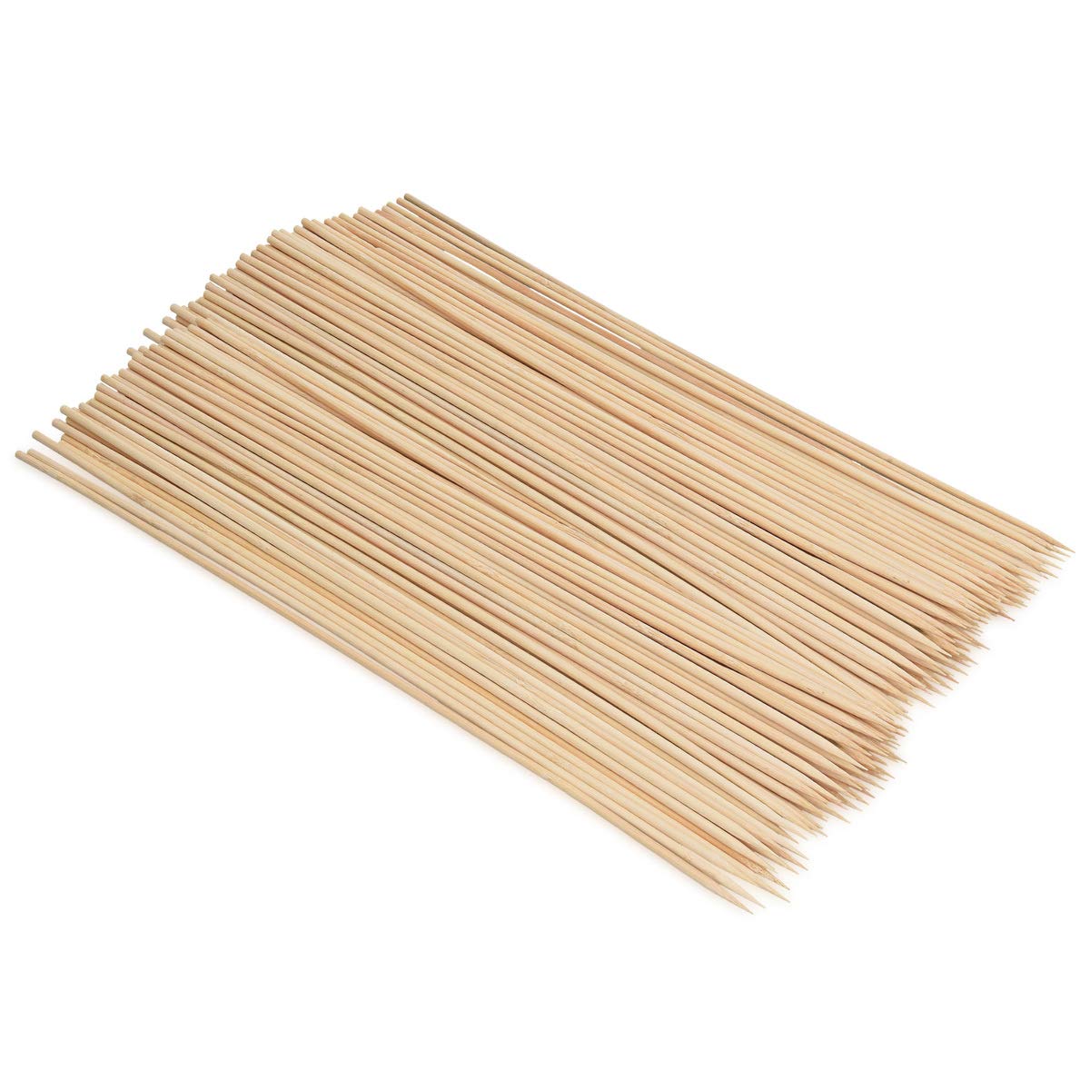 Premium 100-Pack Bamboo Skewers - 40cm Long Wooden BBQ Sticks for Kebabs, Grilling, Fruit, Chocolate Fountains & Campfire Marshmallows | Perfect for Backyard BBQs, Party Appetizers & Outdoor Cooking