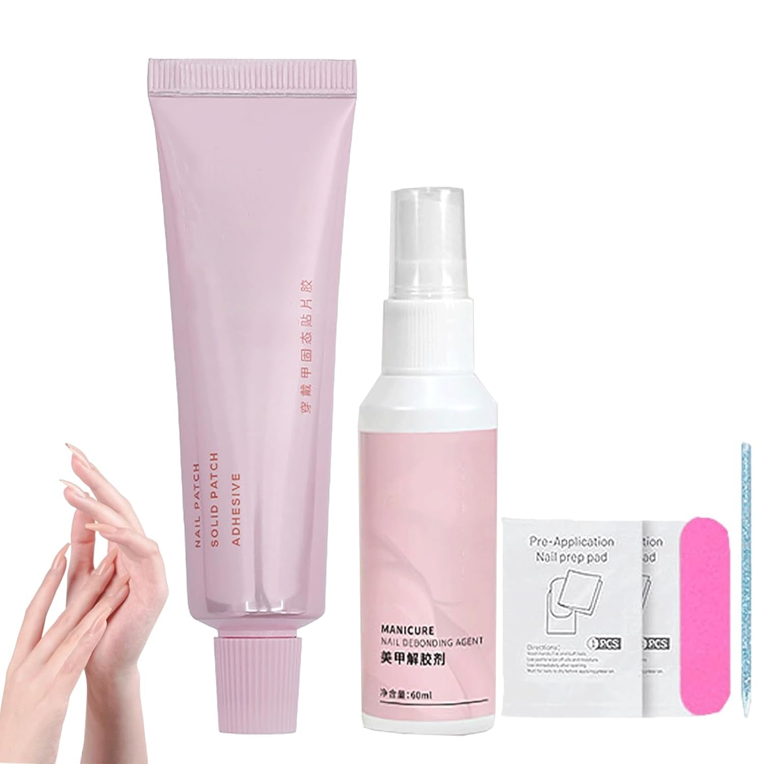 Strong Nail Glue Set - 30g Brush-On Adhesive for Press On & Fake Nails | Long Lasting Nail Art Glue for Salon & Home Use | Perfect for Manicures, Nail Extensions & DIY Nail Designs