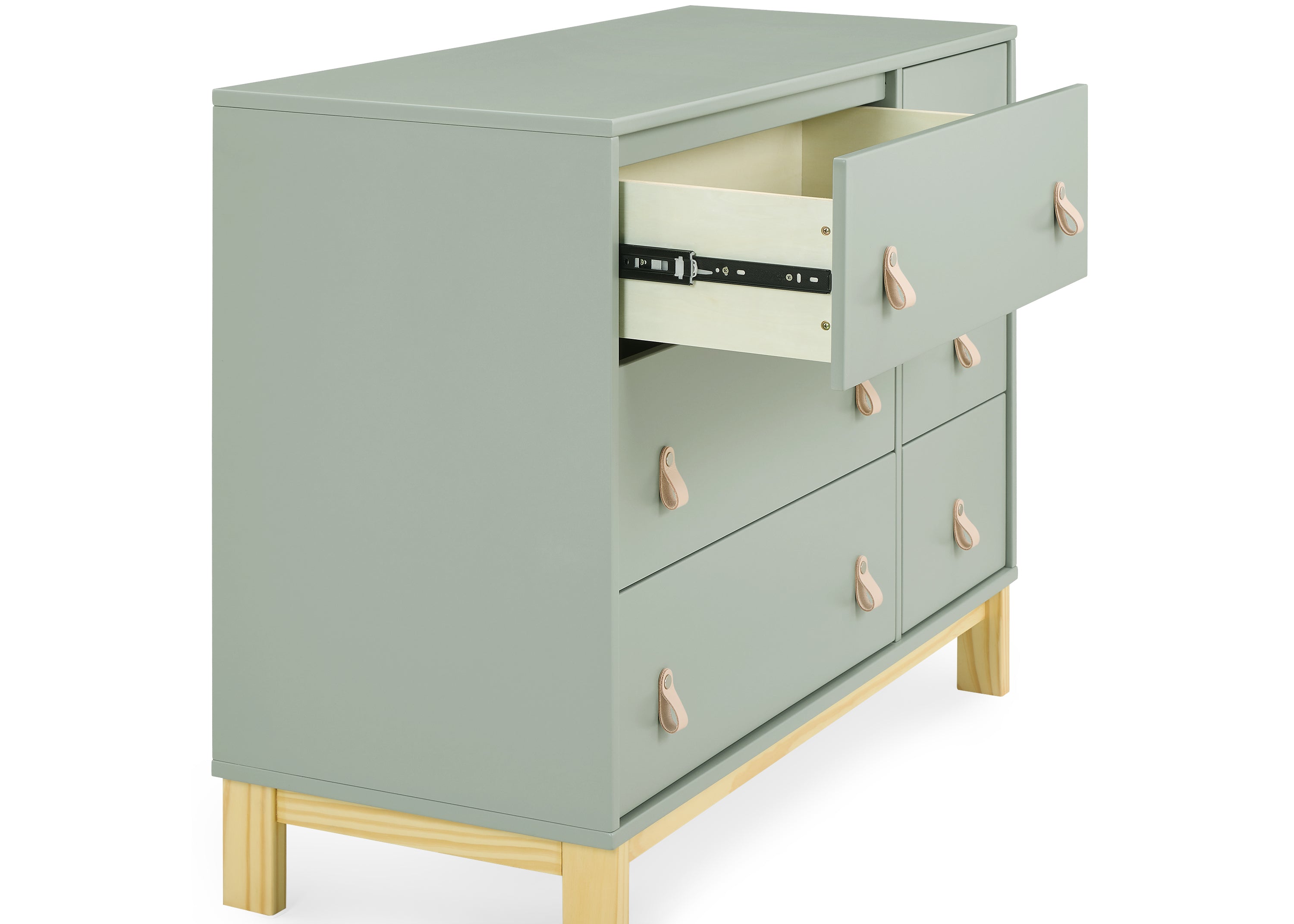 BabyGap Legacy 6-Drawer Dresser with Leather Pulls & Interlocking Drawers - Nursery Storage Solution for Baby Clothes, Blankets & Essentials