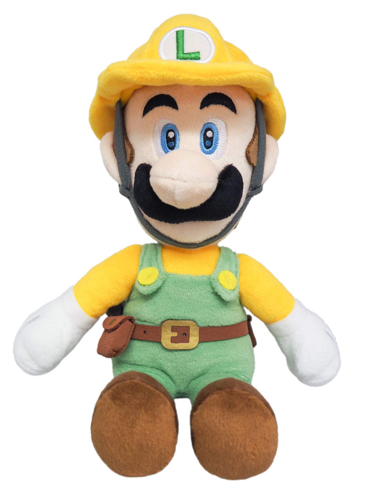 Super Mario Maker 2 SMM02 Builder Luigi Plush Stuffed Toy - 10 Inch Soft Plush Doll for Nintendo Fans | Perfect Gift for Gamers, Collectors & Mario Lovers