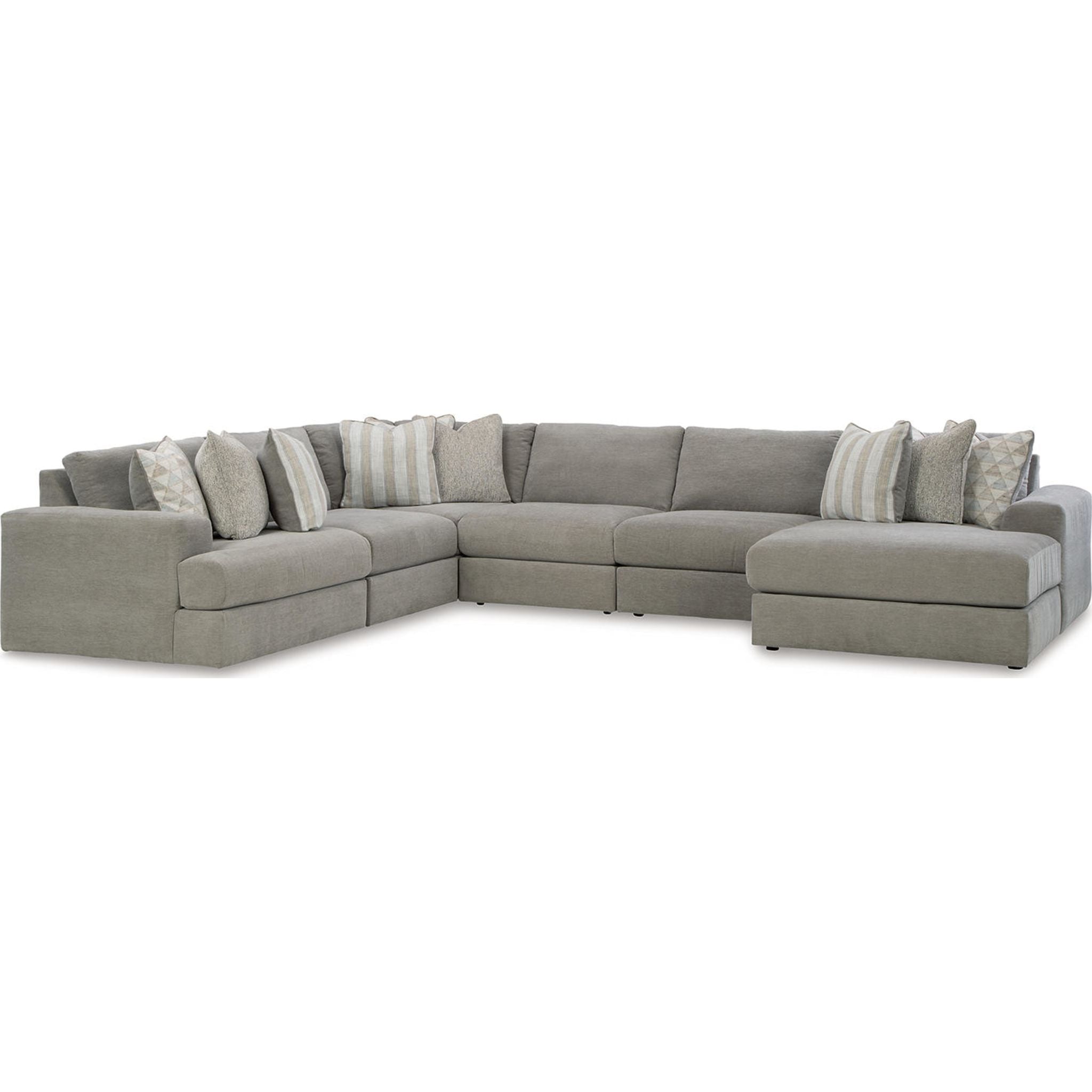 Avaliyah 6-Piece Modular Sectional Sofa with Chaise Lounge - Modern L-Shaped Living Room Furniture for Home Theater & Family Gatherings