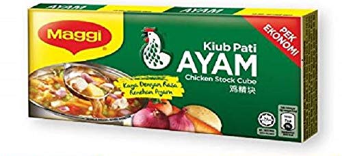MAGGI Chicken Stock Cubes - 10g x 12 Pack - All Natural Seasoning for Soups, Stews & Cooking - Perfect for Home Chefs & Meal Prep