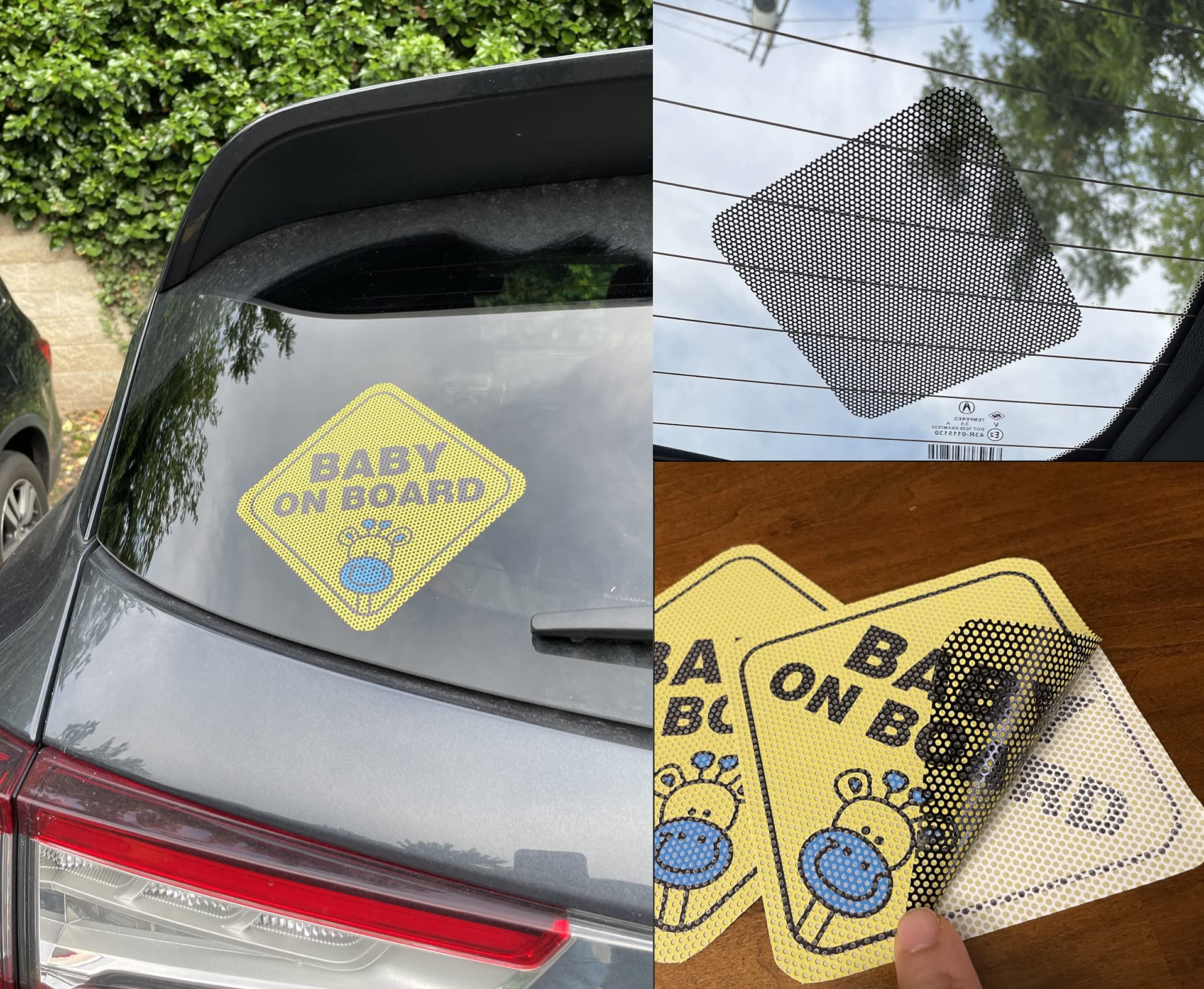 2Packs Baby on Board Car Stickers - Cute Waving Baby Boy Safety Decal for Vehicle Window | Perfect for New Parents & Family Car Safety Awareness